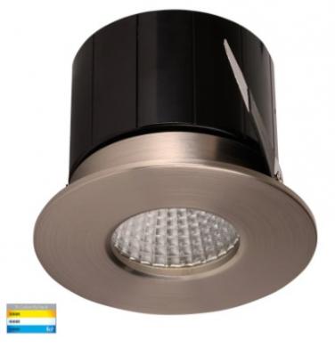 Prime - Nickel Fixed 3CCT LED Downlight IP54
